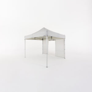 Ecotent Pavillon weiss E3 3x3m Seitenwand mit Türe (Oxford 250)